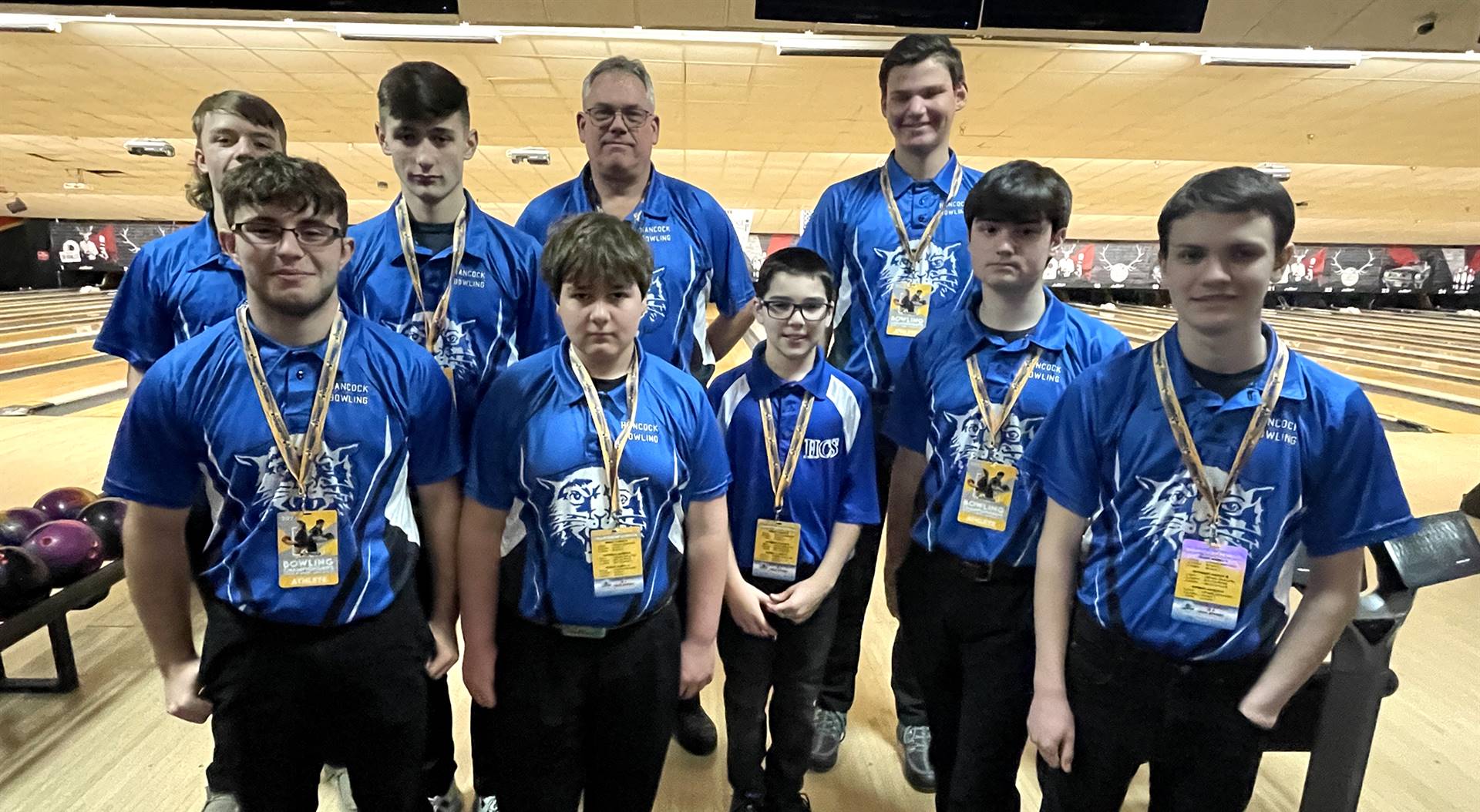 Hancock Boys Bowling Team - 2022 State Tournament Qualifier